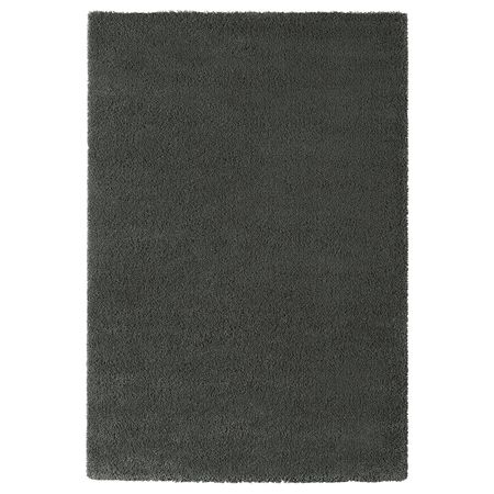 Ковер, длинный ворс, темно-серый 133x195 см IKEA ОДУМ 403.709.90