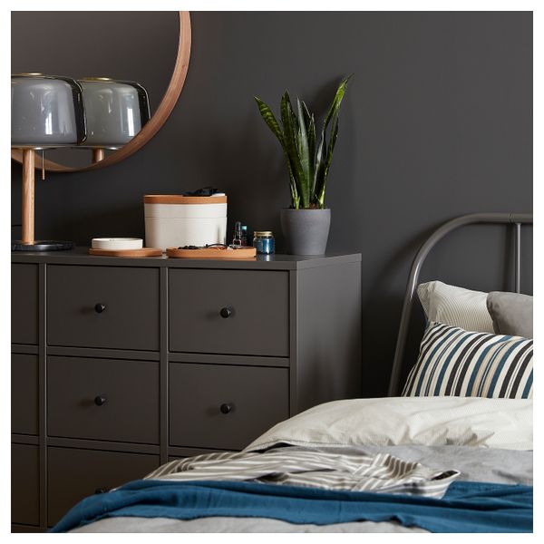 Коробка с зеркальной крышкой, пластик пробка 24x17 см IKEA SAXBORGA САКСБОРГА 403.940.19 - фото 2