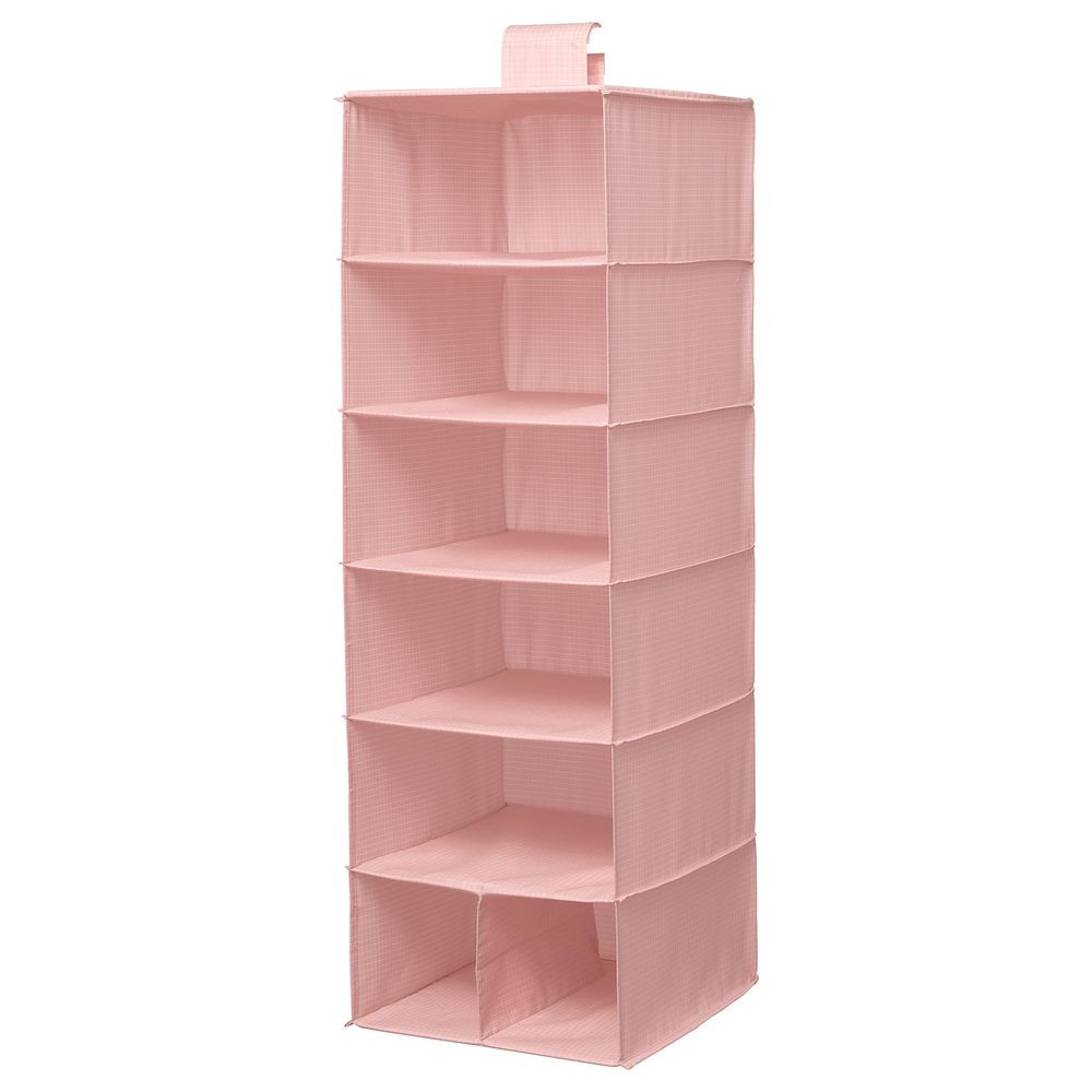 Модуль для хранения, 7 отделений, розовый 30x30x90 см IKEA СТУК 404.210.32 - фото 1
