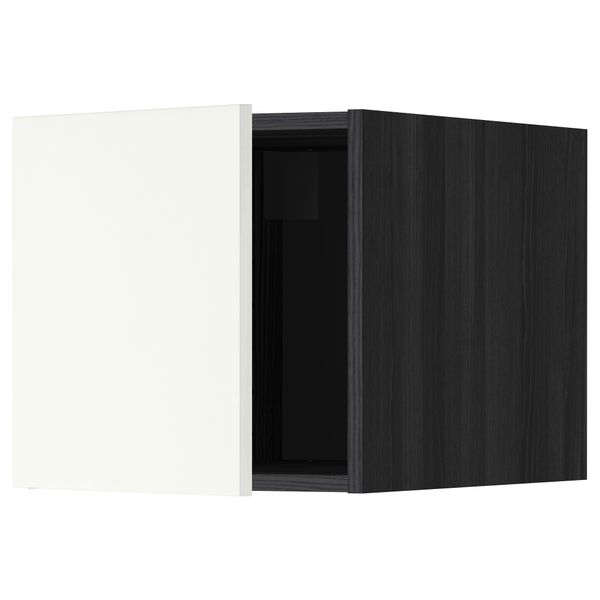 Верхний шкаф МЕТОД, черный, Хэггеби белый (40x40 см) - схема-чертеж с размерами