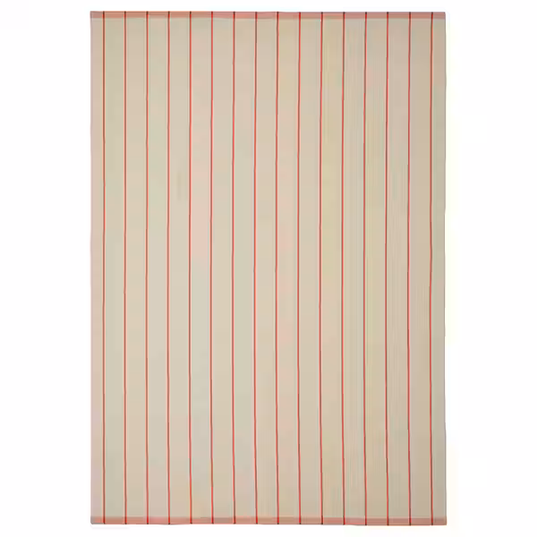 RIDSTIG РИДСТИГ Ковер, безворсовый - белый с оттенком/красный 170x240 см - фото 1