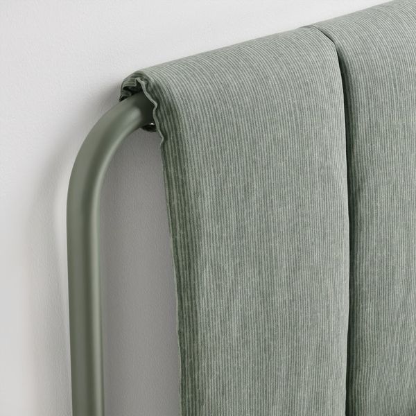 Каркас кровати с обивкой IKEA, 140x200 см, дополнительный ракурс