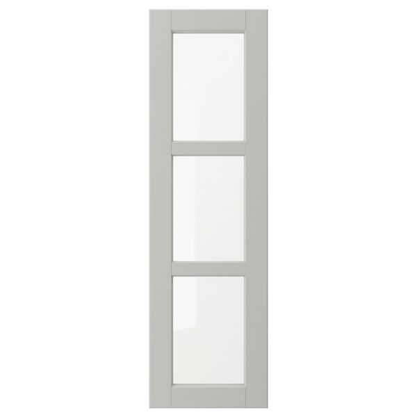 LERHYTTAN Стеклянная дверь - светло-серый 30x100 см - фото 1