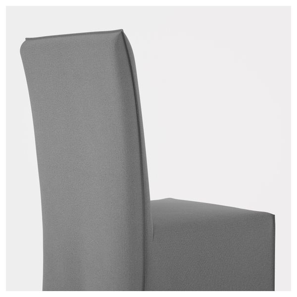 Стул с длинным чехлом ХЕНРИКСДАЛЬ, дуб, Рисане серый - фото 5