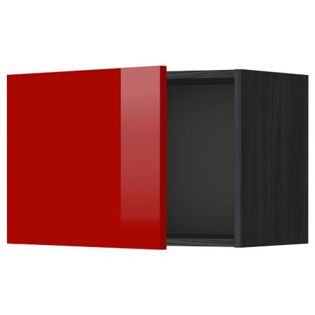 Шкаф навесной МЕТОД, черный, Рингульт красный