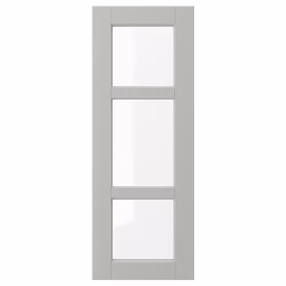 LERHYTTAN Стеклянная дверь - светло-серый 30x80 см - фото 1