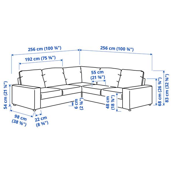 IKEA, дополнительный ракурс - схема-чертеж с размерами