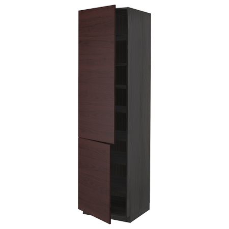 Высокий шкаф с полками, 2 дверцы IKEA METOD МЕТОД 394.599.26