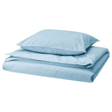ÄNGSLILJA Пододеяльник и наволочка - сине-серый 150x200/50x60 см