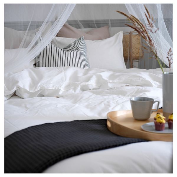 Пододеяльник и наволочка, белый 150x200/50x70 см IKEA ÄNGSLILJA ЭНГСЛИЛЬЯ 903.185.65 - фото 2