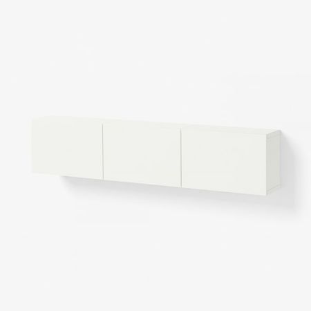 BESTÅ Комбинация настенных шкафов - белый/Lappviken белый 180x22x38 см