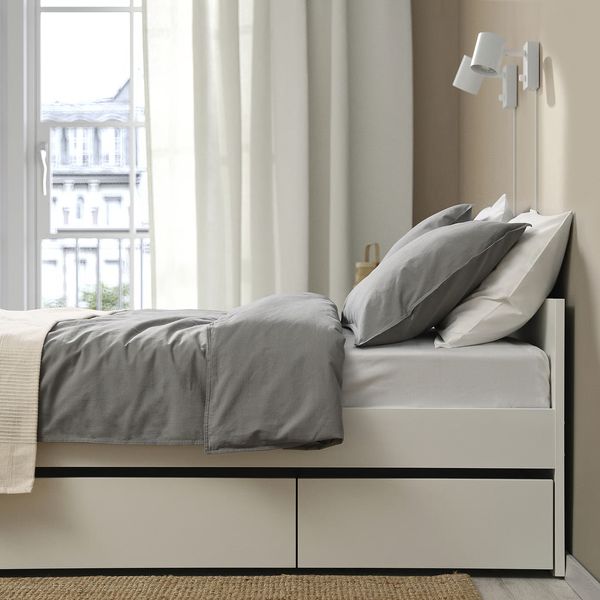 VIHALS Каркас кровати с 4 ящиками - белый/Luröy 140x200 см - фото 5