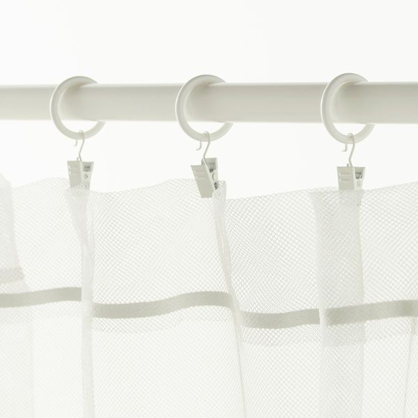 Гардин кольцо с зажимом и крючком, белый 25 мм IKEA SYRLIG СИРЛИГ 003.707.13 - фото 2