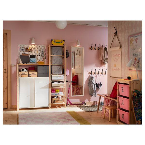 2 секции, полки/шкаф, сосна, белый 134x30x179 см IKEA ИВАР 592.762.33 - фото 3