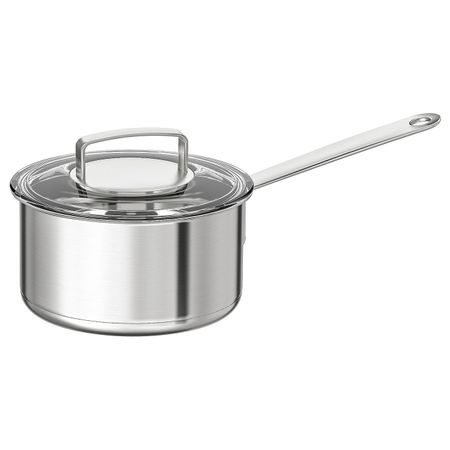 Ковш с крышкой, нержавеющая сталь/стекло 2 л IKEA IKEA 365+ ИКЕА/365+ 203.734.66