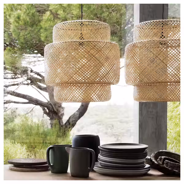 SINNERLIG Подвесной светильник - бамбук/ручная работа 50 см - фото 4