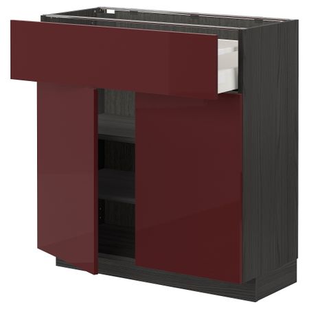Напольный шкаф с ящиком, 2 дверцами IKEA METOD МЕТОД, MAXIMERA МАКСИМЕРА 594.597.89