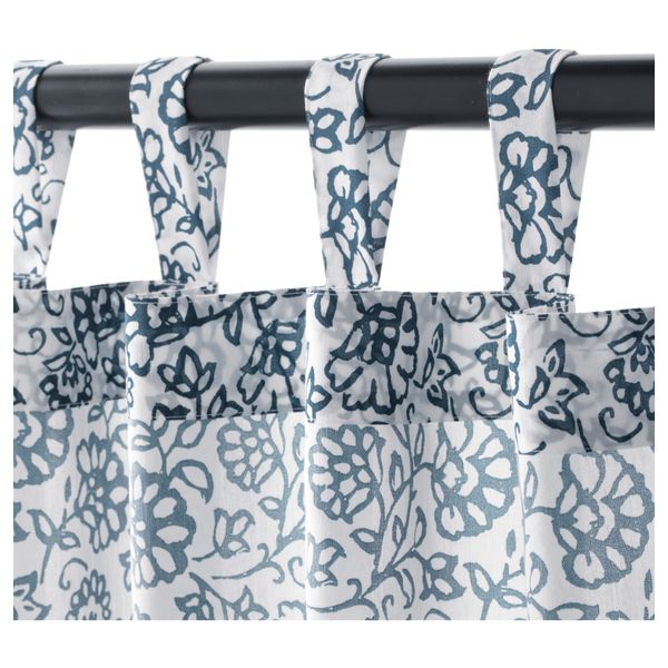 Гардины, 1 пара МЬЁЛШЭРТ, синий/белый (145x300 см) - схема-чертеж с размерами