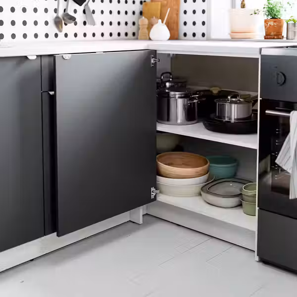 KNOXHULT Напольный шкаф угловой - темно-серый 100x91 см - фото 2