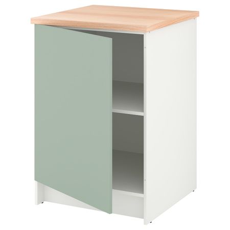 Напольный шкаф с дверью, серо-зеленый 60 см IKEA KNOXHULT КНОКСХУЛЬТ 504.879.61