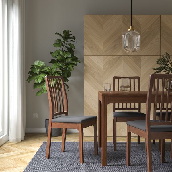 Стул, коричневый, Hakebo темно-серый IKEA EKEDALEN ЛЕН ЭКЕДАЛЕН 094.293.56 - схема-чертеж с размерами