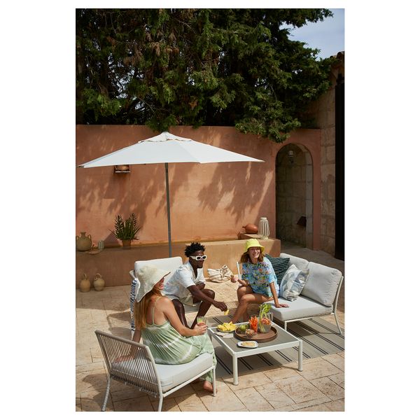 Секция модульного садового дивана, белый, бежевый, Frösön, Duvholmen бежевый IKEA SEGERÖN 595.235.68 - фото 6