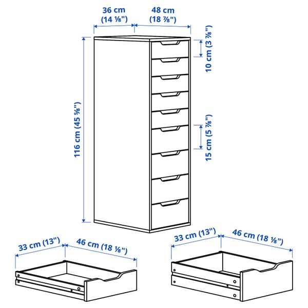 IKEA, дополнительный ракурс - схема-чертеж с размерами