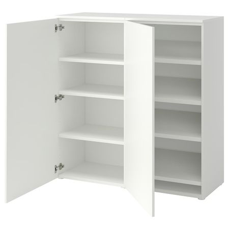 PLATSA Галошница/шкаф - белый/Fonnes белый 120x42x123 см