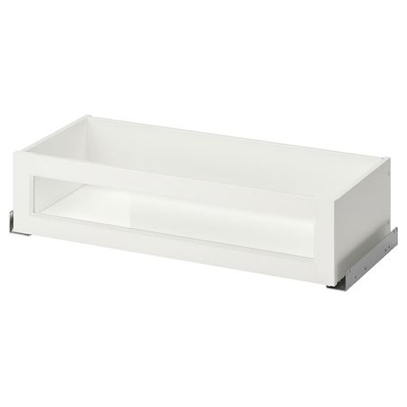 KOMPLEMENT Ящик/стеклянная фронтальная панель - белый 75x35 см