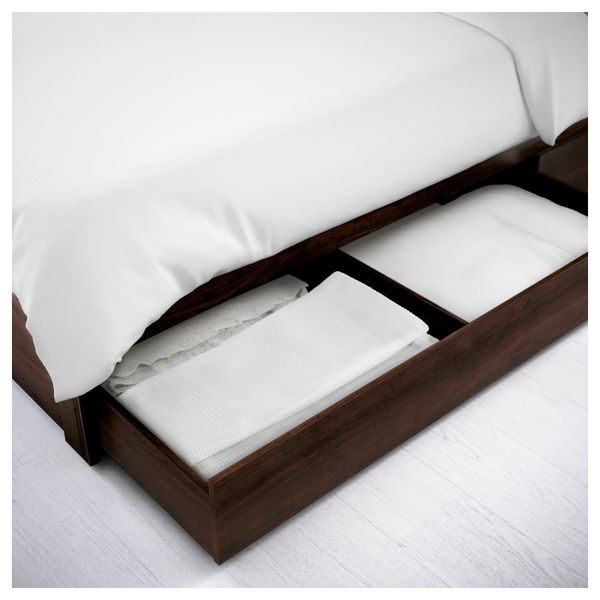 Каркас кровати с 2 ящиками БРУСАЛИ, коричневый (140x200 см) - фото 3