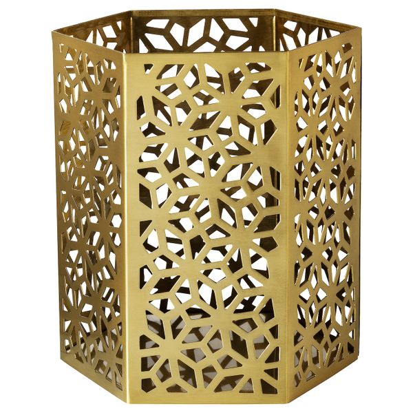 Подсвечник для греющей свечи, золотой 15 см IKEA LJUVARE ЛЬЮВАРЕ 204.921.29 - фото 1