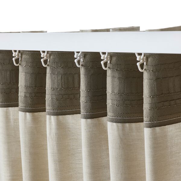 Гардины, 2 шт., светлый оливково-зеленый 145x300 см IKEA HANNALILL ХАННАЛИЛЛ 704.984.64 - фото 3