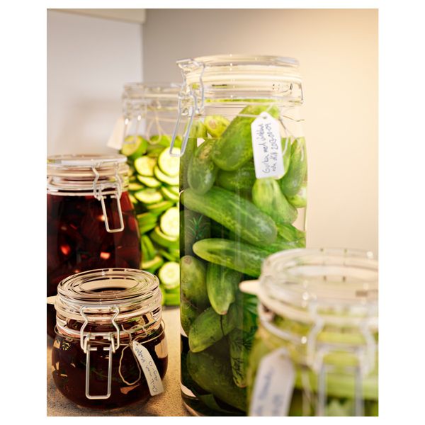 Банка с крышкой, прозрачное стекло 2 л IKEA KORKEN КОРКЕН 603.750.34 - фото 2