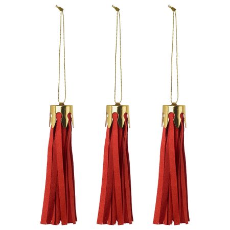 Украшение подвесное ВИНТЕР 2018, кисть, красный (12 см)