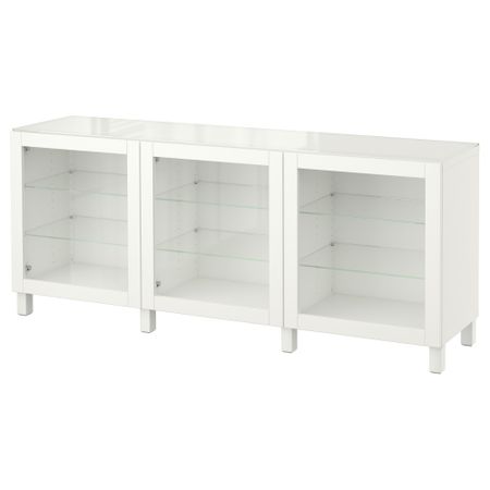 Комбинация для хранения с дверцами БЕСТО, Синдвик белый (180x40x74 см)