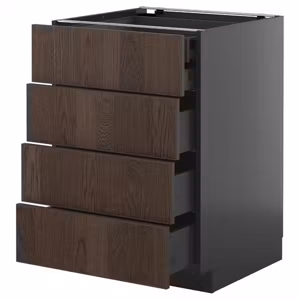 METOD / KNIVSHULT Напольный шкаф 4фасада/2нзк/3срд ящ - фото 1