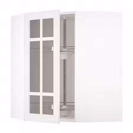 METOD Углов навесн шкаф с врщ скц/сткл дв