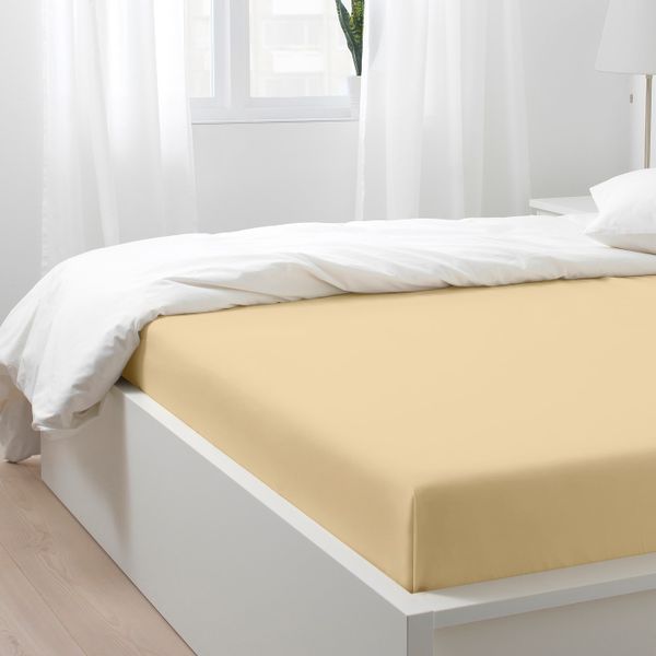 Простыня, светло-желтый 240x260 см IKEA PUDERVIVA ПУДЕРВИВА 904.335.94 - схема-чертеж с размерами