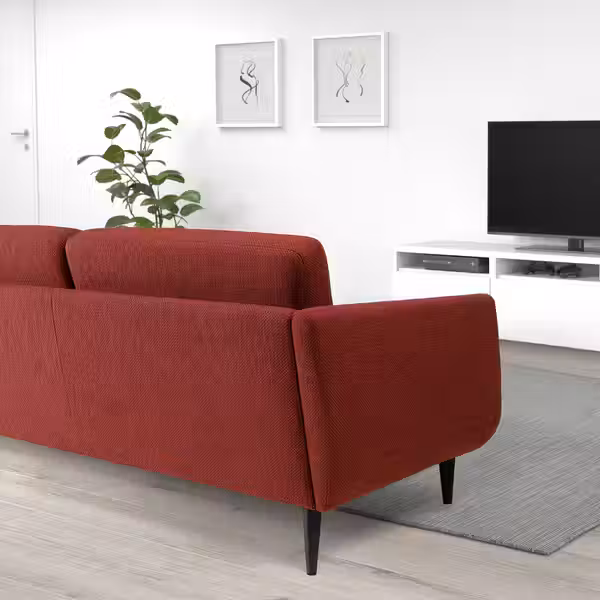 SMEDSTORP 3-местный диван - Lejde красный/коричневый/чёрный - фото 4