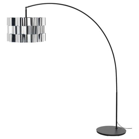 Торшер арочный, под хром/черный IKEA ÄLVSTARR ЭЛЬВСТАРР / SKAFTET СКАФТЕТ 594.188.26