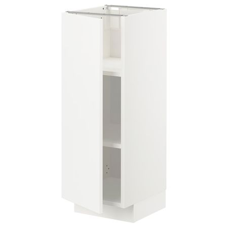 METOD Напольный шкаф с полками - белый/Veddinge белый 30x37 см