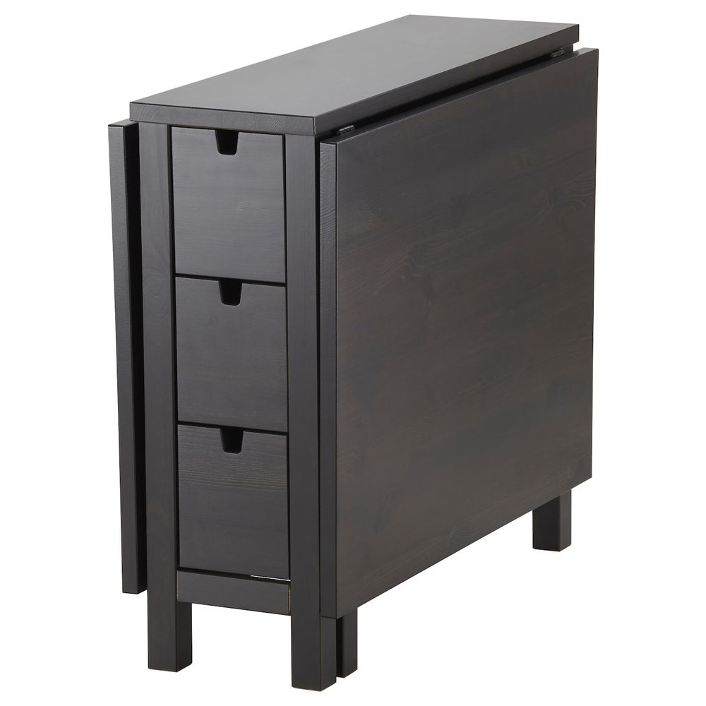 Стол складной, коричнево-чёрный 26/87/148x80 см IKEA NORDEN НОРДЕН 602.522.45 - фото 1