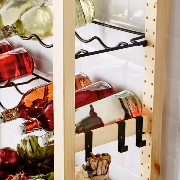 IVAR 1 секция/полки/полки д/бутылок - сосна 89x30x124 см - фото 3