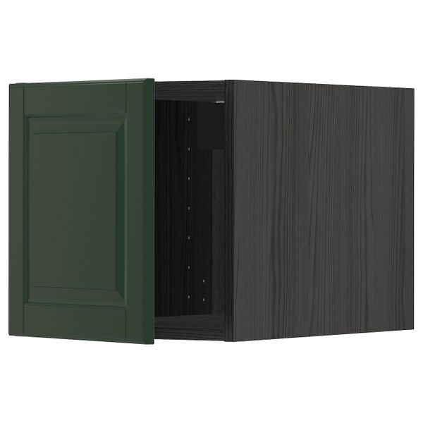 Верхний шкаф, черный/Будбин темно-зеленый 40x40 см IKEA МЕТОД 593.144.28 - схема-чертеж с размерами