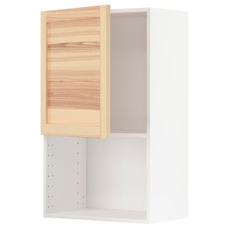 Навесной шкаф для СВЧ-печи, белый/Торхэмн ясень 60x100 см IKEA METOD МЕТОД 094.457.28