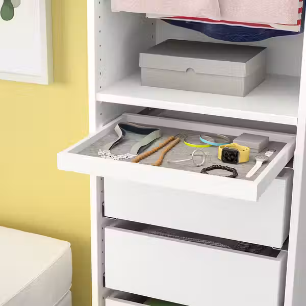 KOMPLEMENT Выдвижная полка и коврик в ящик - белый/светло-серый 50x35 см - фото 2