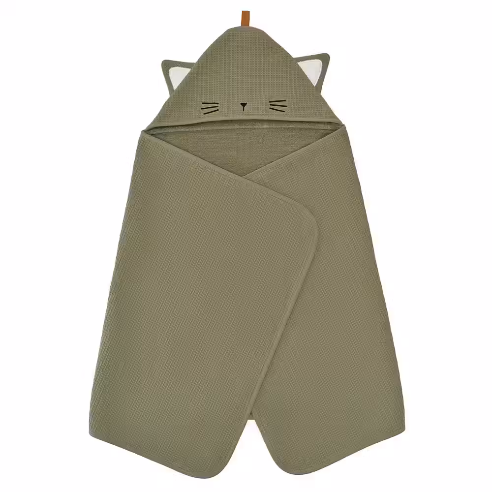 GULDVÄVARE ГУЛЬДВЭВАРЕ Полотенце с капюшоном - зеленый 60x125 см - фото 1