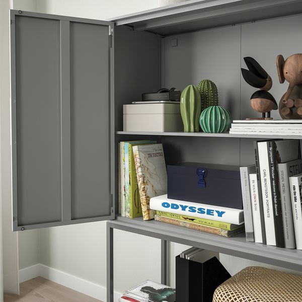 Шкаф, серый, 73x35x126 см IKEA TULLSTORP 704.984.35 - фото 5