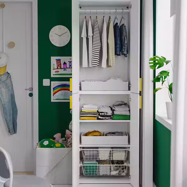 LASTARE ЛАСТАРЕ Комбинация д/хранения - белый 60x42x200 см - схема-чертеж с размерами