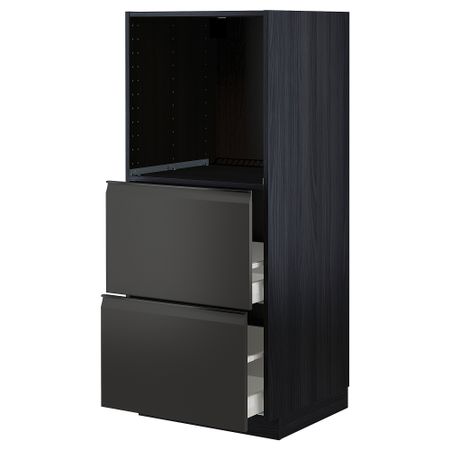 Высокий шкаф с 2 ящиками для духовки IKEA METOD МЕТОД, MAXIMERA МАКСИМЕРА 694.955.98
